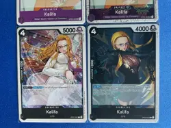 Kalifa One Piece TCG 4-card lot PRB-01 Uncommon+OP03 Rare/Uncommon+more - PWE - Image 4