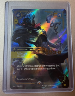 Riftbound Viktor Leader Champion English card 246/298 Prerelease Stamped Promo - Image 1