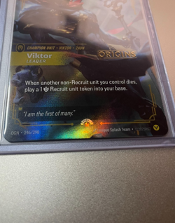Riftbound Viktor Leader Champion English card 246/298 Prerelease Stamped Promo - Image 3