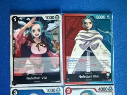Nefeltari Vivi One Piece TCG 4-card lot OP04 Leader+OP05 Rare+++ ships PWE! - Image 3
