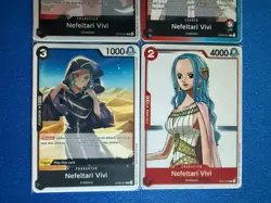 Nefeltari Vivi One Piece TCG 4-card lot OP04 Leader+OP05 Rare+++ ships PWE! - Image 4