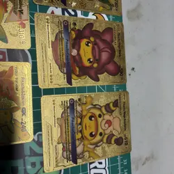 Lot Of 10 Pokemon Pikachu Fan Art Gold Foil Cards - Image 3