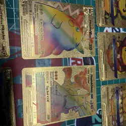 Lot Of 10 Pokemon Pikachu Fan Art Gold Foil Cards - Image 5