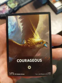 MTG TCG LORD OF THE RINGS Courageous Card Memorabilia Item Card - Image 1