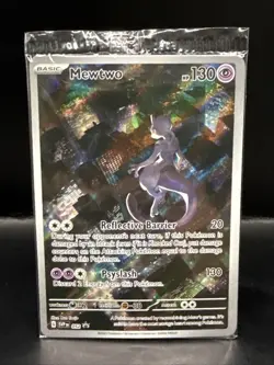 Pokemon 151 Mewtwo 052 Scarlet & Violet UPC Black Star Promo Card Holo Sealed - Image 2