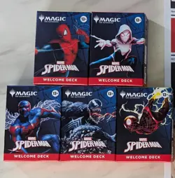 SDCC 2025 Magic The Gathering x Spider-Man Complete Welcome Deck Set (5) - Image 1