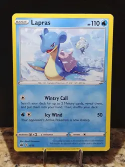 Lapras 6/15 & Bewear 12/15 McDonald's 2022 Happy Meal Promo Pokemon Cards - Image 3