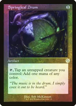 Springleaf Drum Foil Retro Frame The Brothers' War NM MTG - Image 1