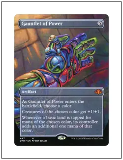 1x Gauntlet of Power, Borderless Art, Magic the Gathering MTG NM - Image 1
