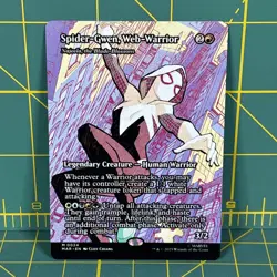 MTG Spider-Gwen Web-Warrior 0024 Regular Mythic Rare Spider-Man Borderless Magic - Image 1