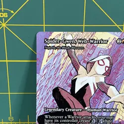 MTG Spider-Gwen Web-Warrior 0024 Regular Mythic Rare Spider-Man Borderless Magic - Image 3