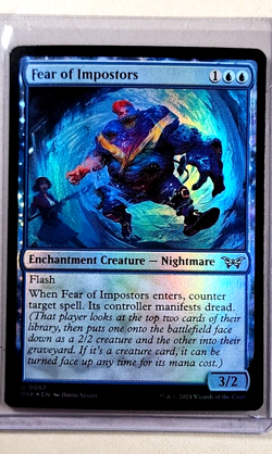 2024 MTG Magic the Gathering Duskmourn House of Horrors Foil Fear of Impostors - Image 1