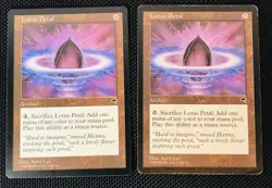 Lotus Petal MTG x2 Magic The Gathering 1997 Vtg Tempest TCG CCG 🔥 - Image 1