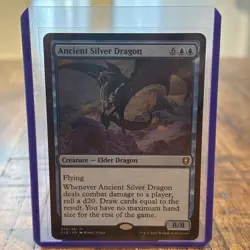 Ancient Silver Dragon Commander Legends: Battle for Baldur's Gate #056 Mythic NM - Image 1