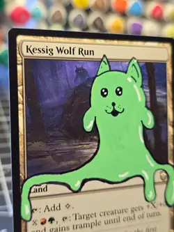 Kessig Wolf Run - Modern Horizons 3 MTG *Altered Hand Painted * Silly art green - Image 2