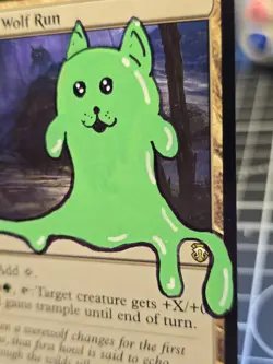 Kessig Wolf Run - Modern Horizons 3 MTG *Altered Hand Painted * Silly art green - Image 3