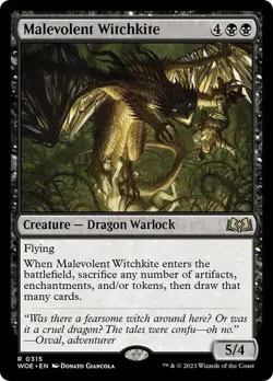 Malevolent Witchkite Wilds of Eldraine MTG Magic The Gathering - Image 1