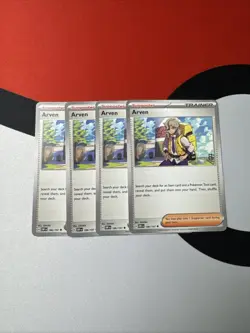 4x Arven Playset 186/197 Obsidian Flames Pokemon TCG NM - Image 1
