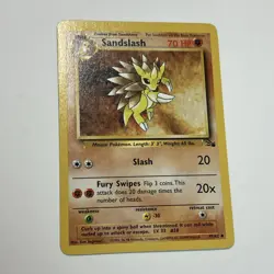 Pokemon TCG Sandslash Fossil 41/62 Regular Unlimited Uncommon LP - Image 1