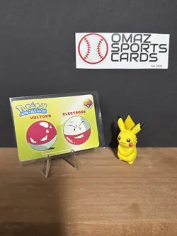 Pikachu, Mr. Mime, Voltorb, Electrode - 2000's Rare Pokemon Vending Sticker - NM - Image 2