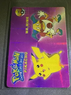 Pikachu, Mr. Mime, Voltorb, Electrode - 2000's Rare Pokemon Vending Sticker - NM - Image 3