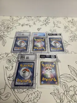 Graded Pokemon Trading Card Lot - 5 Cards Mixed Grades - Image 2