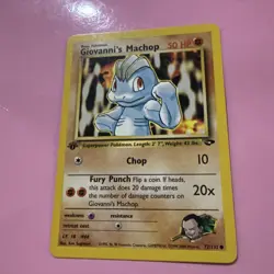 1st Edition Giovanni's Machop 72/132 - Gym Challenge - Common - Pokemon - NM - Image 1