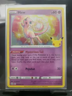 Mew 011/025 Holo Rare Celebrations Pokemon Card - NM Near Mint - Image 1