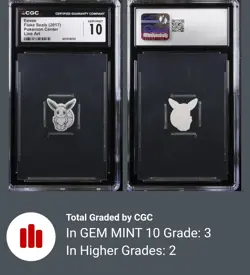 CGC Gem Mint 10 Eevee 2017 Pokemon Center Flake Seals Line Art - Image 1