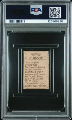 Cubone Pokemon Card Lunchables Hand Cut 1999 Nintendo WOTC PSA 1 POP 1 - Image 2