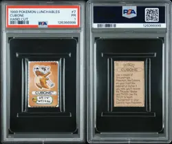 Cubone Pokemon Card Lunchables Hand Cut 1999 Nintendo WOTC PSA 1 POP 1 - Image 3