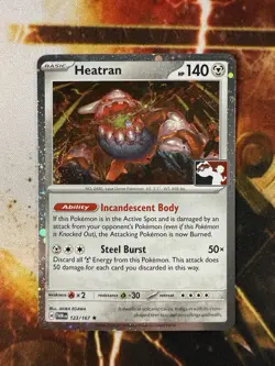 Heatran 123/167 Cosmos Holo Pokemon Prize Pack Series 6 Twilight Masquerade NM - Image 2