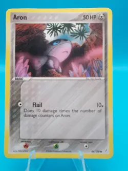 Aron 44/100 Crystal Guardians Pokemon TCG Regular Lightly Played - Image 1