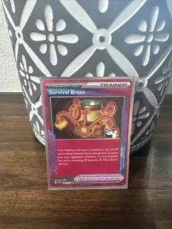 Survival Brace 164/167 NM Prize Pack Series 6 Play Stamp Pokemon - Image 1
