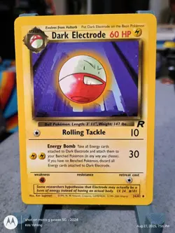 Pokemon TCG Dark Electrode 34/82 Team Rocket Unlimited LP EX Condition - Image 1