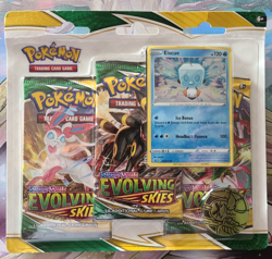 Pokemon Sword & Shield Evolving Skies 3 Pack Blister w/ Eiscue Promo - Image 1
