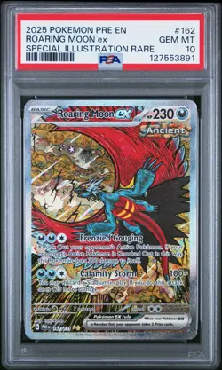 POKEMON PSA 10 2025 SV Prismatic Evolutions Roaring Moon ex 162/131 SIR *3891 - Image 1