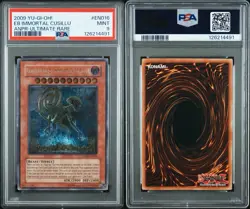 2009 Yu-Gi-Oh! Ancient Prophecy EN016 Earthbound Immortal Cusillu Ult. PSA 9 - Image 3