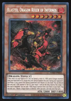 Blaster, Dragon Ruler of Infernos - RA03-EN010 - Secret Rare - Yugioh - Image 1