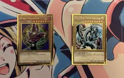 Blue Eyes White Dragon + Dark Magician Yugioh MGED Please Read description - Image 1