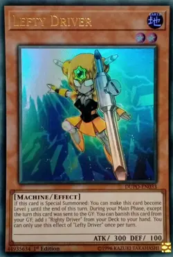 DUPO-EN033 LEFTY DRIVER ULTRA RARE 1ST EDITION YuGiOh CARD - Image 1
