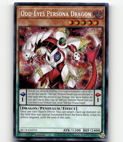 Yugioh Odd-Eyes Persona Dragon Battles of Legend: Crystal Revenge Secret Rare - Image 1