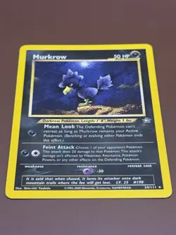 Murkrow 24/111 Rare Neo Genesis Pokemon Card - Image 3