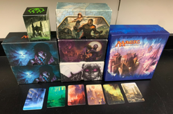 Magic the Gathering - 7 Card Boxes / Cases - RARE Set w/ Mana Dividers - MTG!! - Image 1