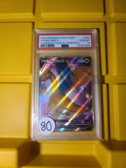 Pokemon TCG Charizard v SWSH050 Black Star Promo Card PSA 10 - Image 1