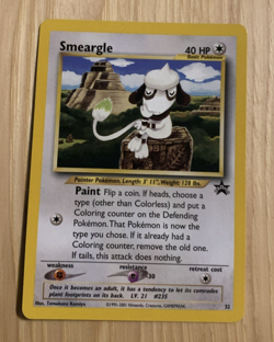 SMEARGLE 2001 POKEMON BLACK STAR PROMO CARD #32 NM - Image 1