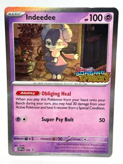 Indeedee 154 Pokemon Card TCG SV: Scarlet & Violet Black Star Promo NM - Image 1