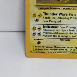 Pokemon TCG Magneton Base Set Holo Unlimited Rare Card 9/102 LP Condition - Image 5