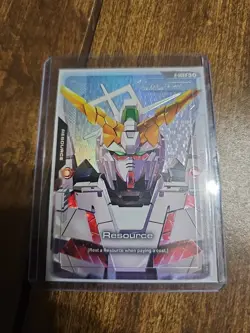 Gundam Card Game Newtype Rising Unicorn Gundam Resource R-003 C+ Holo Foil Rare - Image 1