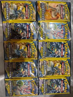 Sealed Pokemon Sun and Moon Unbroken Bonds 3 Card Booster Pack - Image 1